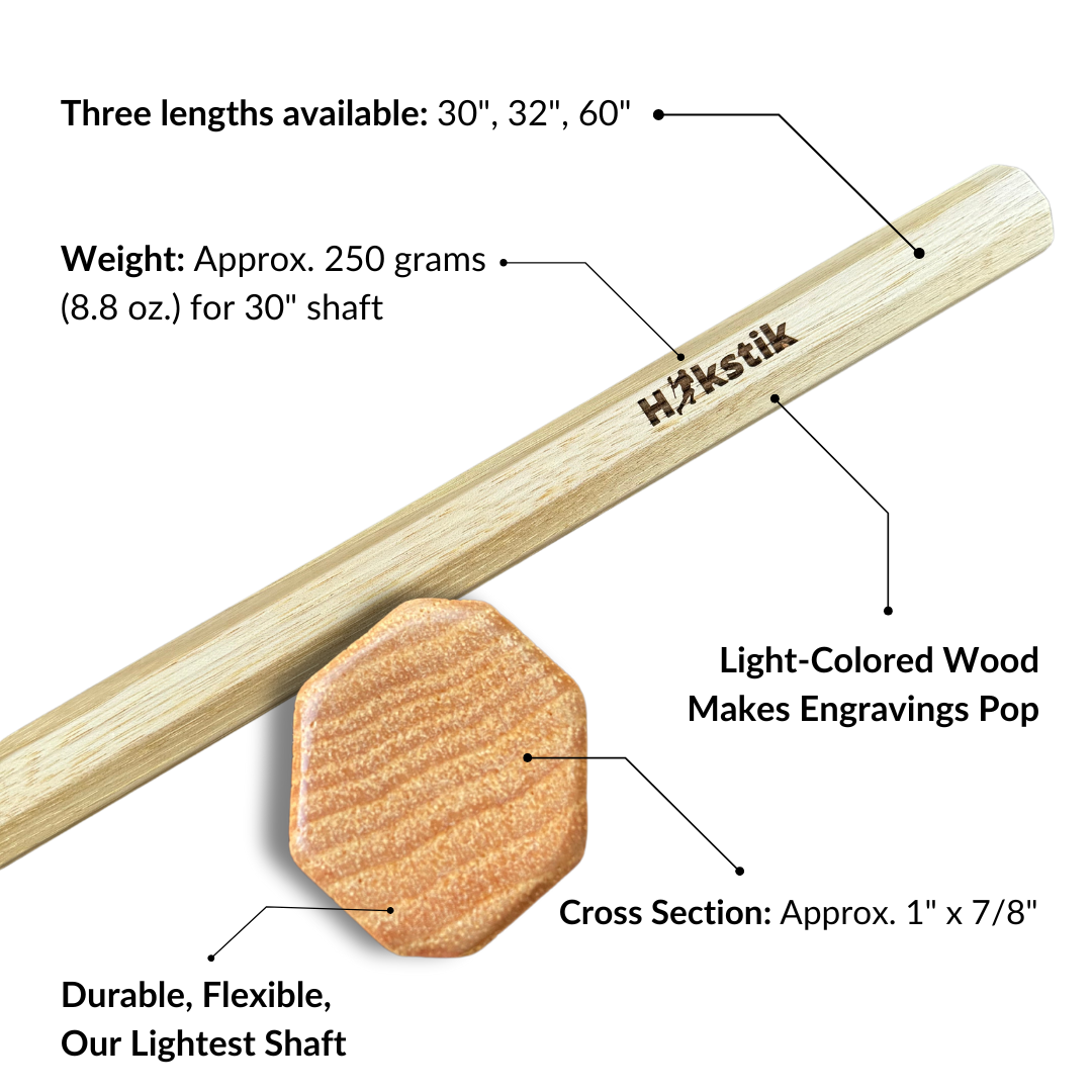 Pecan Hickory Lacrosse Shaft